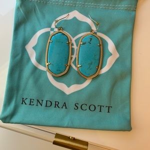 Kate Spade Large Elle Earrings in Turquoise